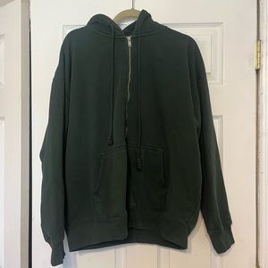 brandy melville christy hoodie dark green